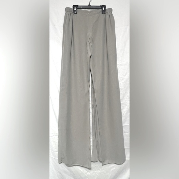 Lan Ting Flowy Wide Leg Chiffon Split Leg Hem Pants | Formal | Flowy | Dressy - Picture 4 of 9